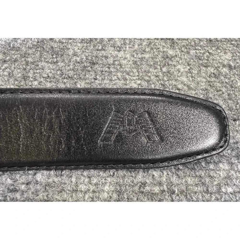 Marwell Black Leather Belt Automatic Buckle Adjustable Belt Size 44